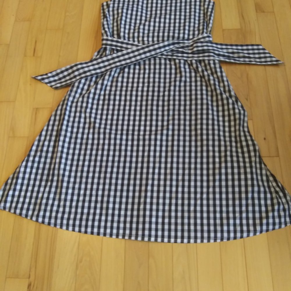 NWT Anne Klein Gingham Check Midi Dress size 16 - Picture 13 of 13